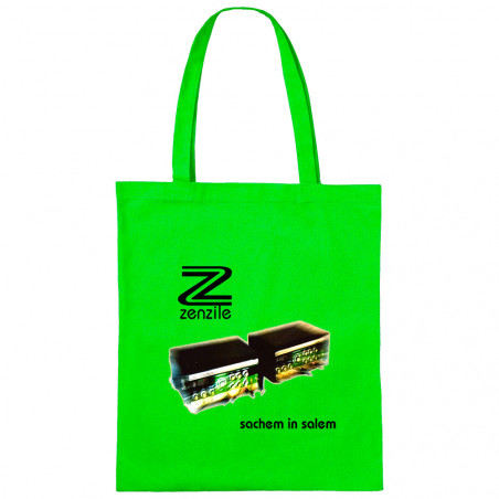 Sac shopping en toile vert prairie Zenzile - Sachem in Salem (Zenzile)