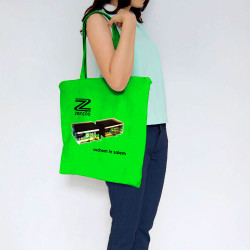 Sac shopping en toile vert prairie Zenzile - Sachem in Salem (Zenzile)