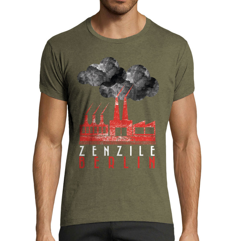 T-shirt homme fit kaki chiné Zenzile - Berlin (Zenzile)