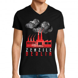 T-shirt homme col V noir Zenzile - Berlin (Zenzile)