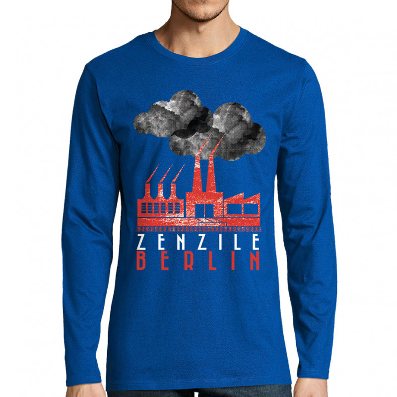 T-shirt homme manches longues bleu royal Zenzile - Berlin (Zenzile)