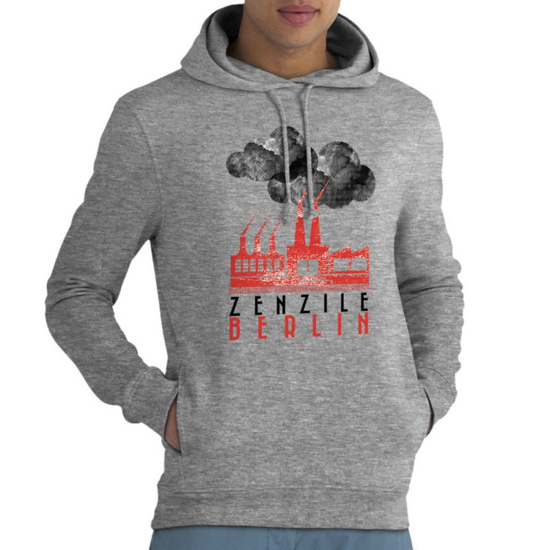 Sweat homme à capuche coton bio gris chiné Zenzile - Berlin (Zenzile)