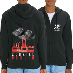 Sweat femme zippé à capuche coton bio noir Zenzile - Berlin (Zenzile)