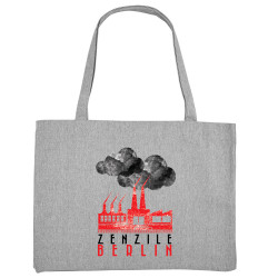 Grand sac shopping en toile recyclé gris chiné Zenzile - Berlin (Zenzile)
