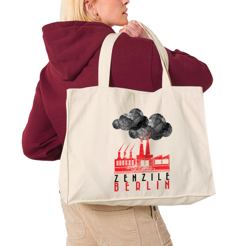 Grand sac shopping en toile recyclé naturel Zenzile - Berlin (Zenzile)