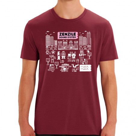 T-shirt homme coton bio bordeaux Zenzile - Meta Meta (Zenzile)