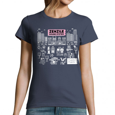 T-shirt femme bleu denim Zenzile - Meta Meta (Zenzile)