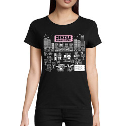 T-shirt femme coton bio noir Zenzile - Meta Meta (Zenzile)