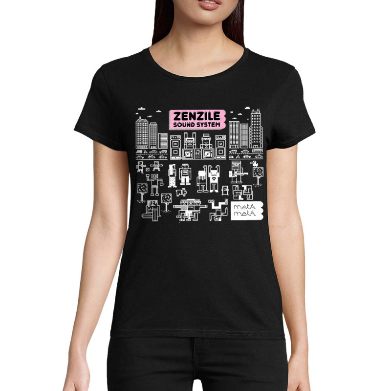 T-shirt femme coton bio noir Zenzile - Meta Meta (Zenzile)