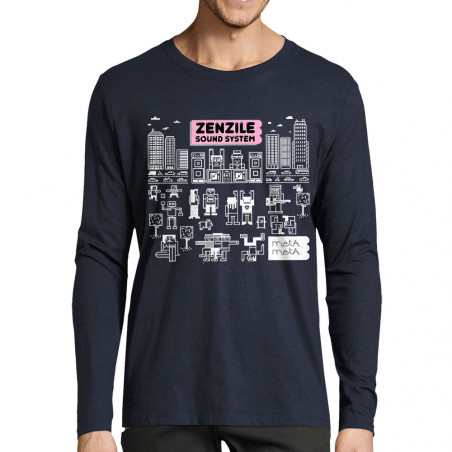 T-shirt homme manches longues bleu marine Zenzile - Meta Meta (Zenzile)
