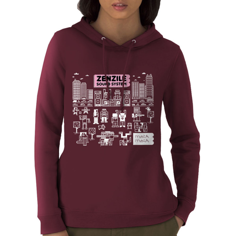 Sweat femme à capuche coton bio bordeaux Zenzile - Meta Meta (Zenzile)