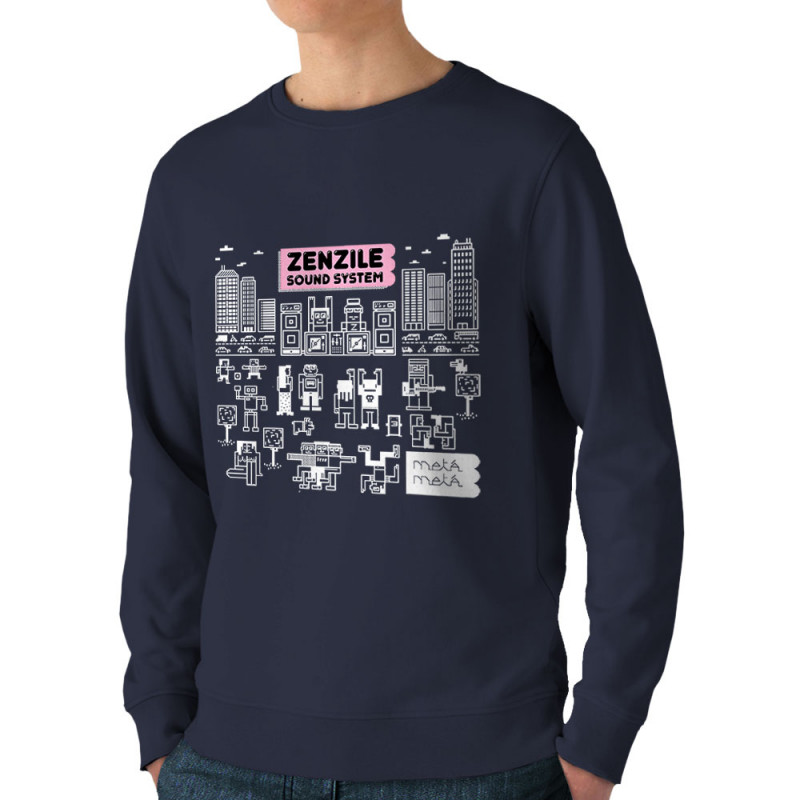 Sweat homme bio col rond bleu marine Zenzile - Meta Meta (Zenzile)