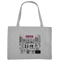 Grand sac shopping en toile recyclé gris chiné Zenzile - Meta Meta (Zenzile)