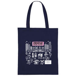Sac shopping en toile bleu marine Zenzile - Meta Meta (Zenzile)
