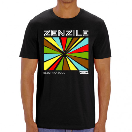 T-shirt homme coton bio noir Zenzile - Electric Soul (Zenzile)