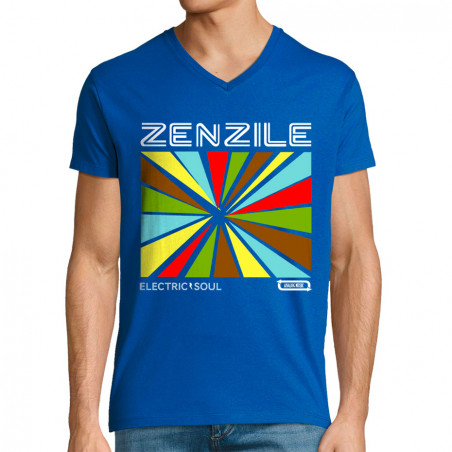 T-shirt homme col V bleu royal Zenzile - Electric Soul (Zenzile)