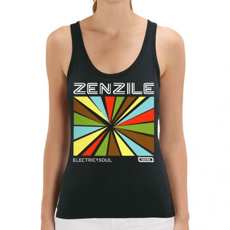 Débardeur femme coton bio noir Zenzile - Electric Soul (Zenzile)