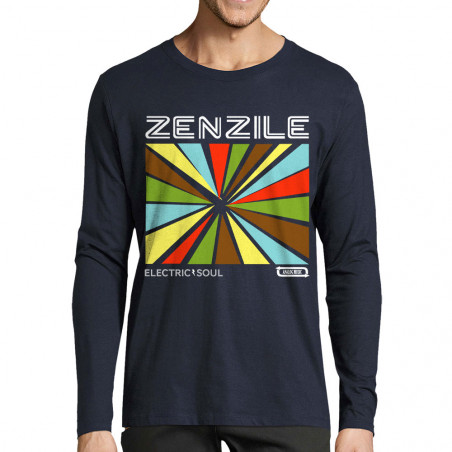 T-shirt homme manches longues bleu marine Zenzile - Electric Soul (Zenzile)