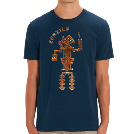 T-shirt homme coton bio bleu marine Zenzile - Totem (Zenzile)
