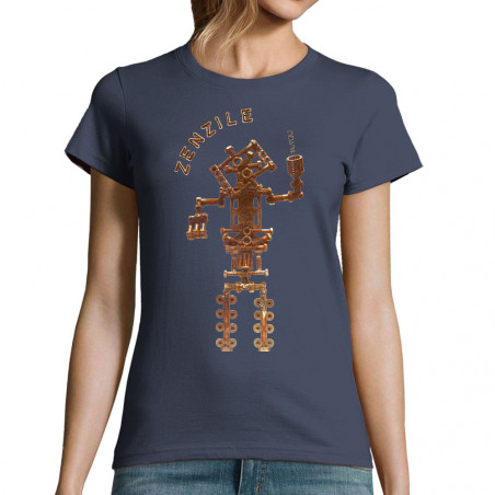 T-shirt femme bleu denim Zenzile - Totem (Zenzile)