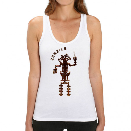 Débardeur femme coton bio blanc Zenzile - Totem (Zenzile)