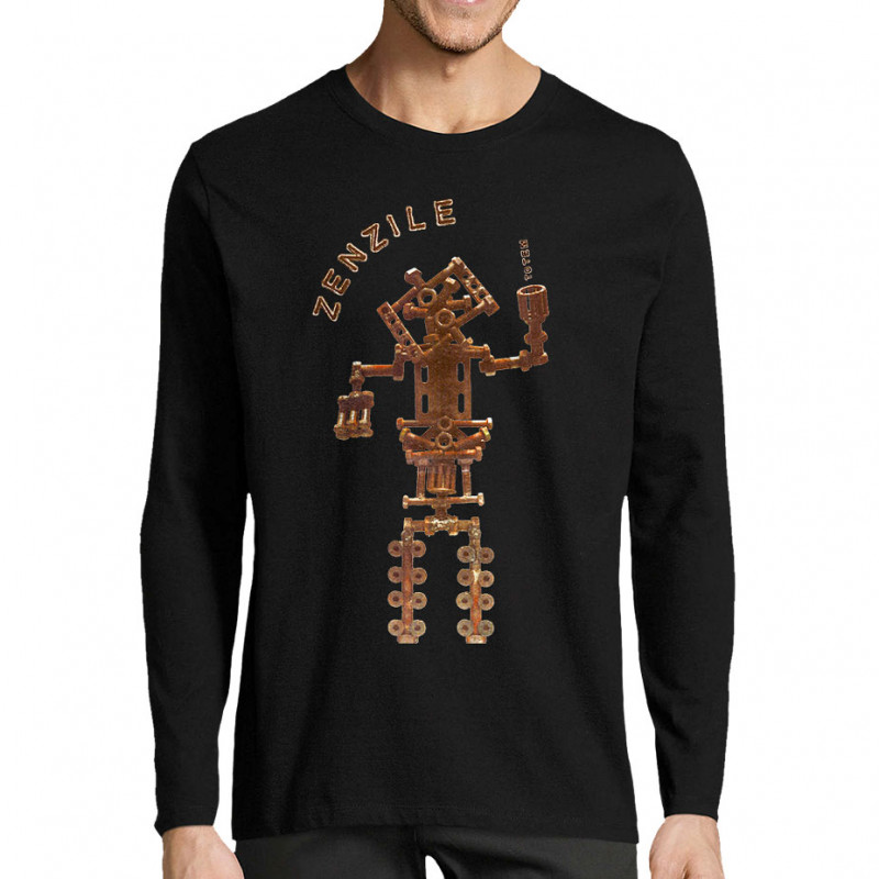 T-shirt homme manches longues noir Zenzile - Totem (Zenzile)