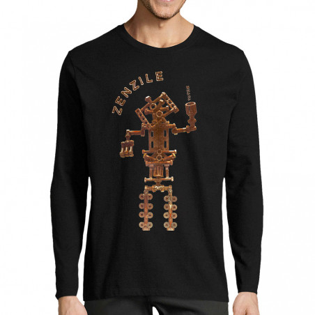 T-shirt homme manches longues noir Zenzile - Totem (Zenzile)