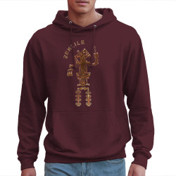Sweat homme à capuche bordeaux Zenzile - Totem (Zenzile)