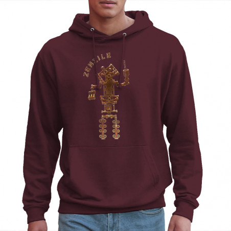 Sweat homme à capuche bordeaux Zenzile - Totem (Zenzile)
