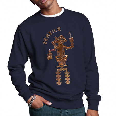 Sweat homme col rond bleu marine Zenzile - Totem (Zenzile)