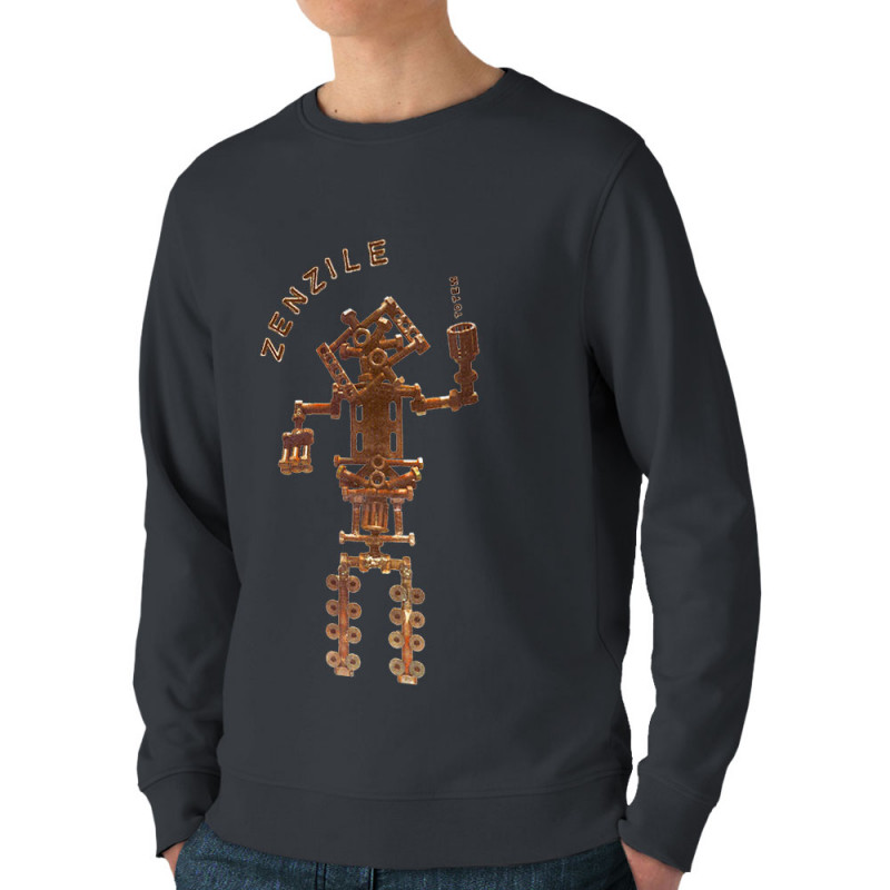 Sweat homme bio col rond gris anthracite Zenzile - Totem (Zenzile)