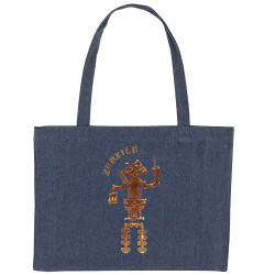 Grand sac shopping en toile recyclé midnight blue Zenzile - Totem (Zenzile)