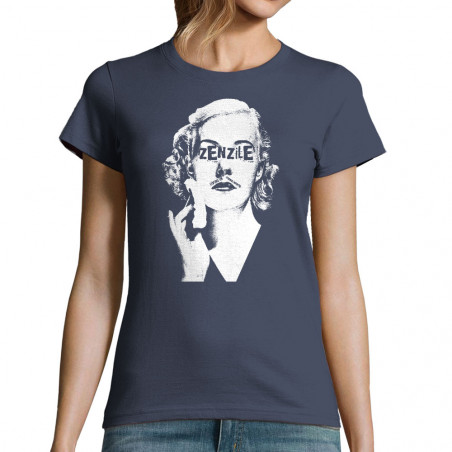 T-shirt femme bleu denim Zenzile - Monochrome (Zenzile)
