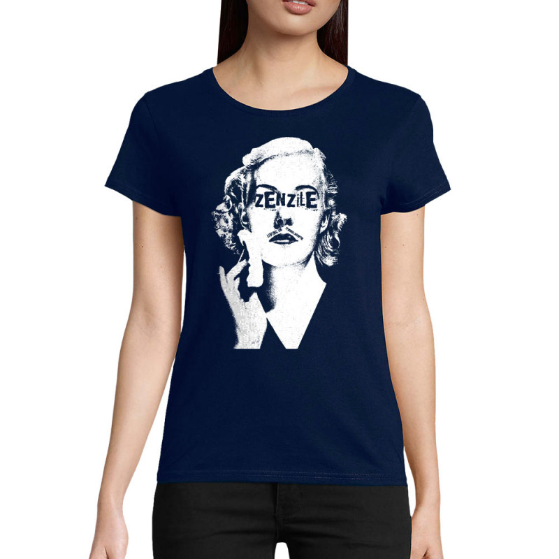 T-shirt femme coton bio bleu marine Zenzile - Monochrome (Zenzile)