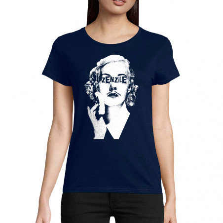 T-shirt femme coton bio bleu marine Zenzile - Monochrome (Zenzile)