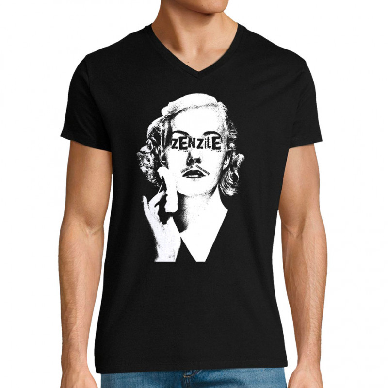 T-shirt homme col V noir Zenzile - Monochrome (Zenzile)