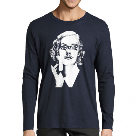 T-shirt homme manches longues bleu marine Zenzile - Monochrome (Zenzile)