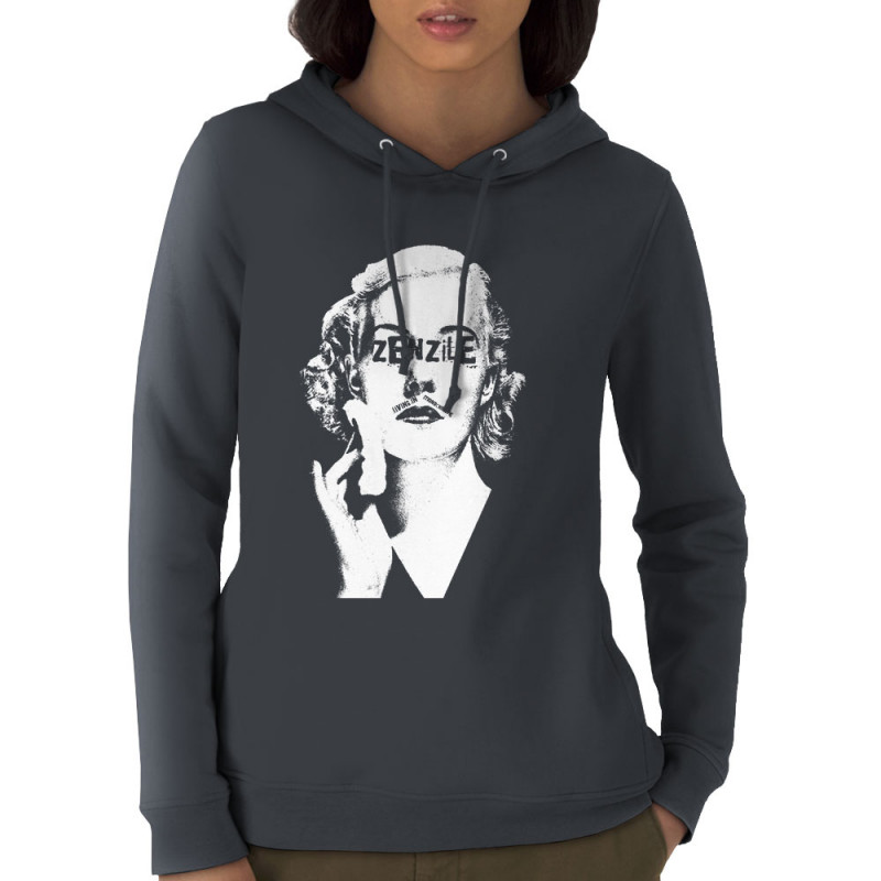 Sweat femme à capuche coton bio gris anthracite Zenzile - Monochrome (Zenzile)