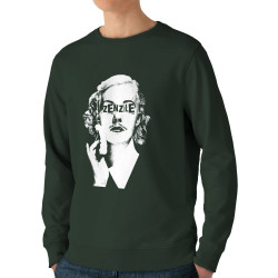 Sweat homme bio col rond vert foncé Zenzile - Monochrome (Zenzile)