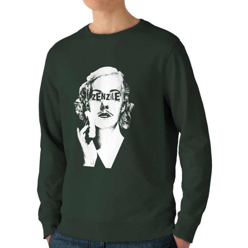 Sweat homme bio col rond vert foncé Zenzile - Monochrome (Zenzile)