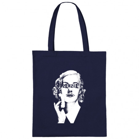 Sac shopping en toile bleu marine Zenzile - Monochrome (Zenzile)