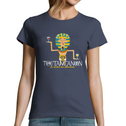 T-shirt femme bleu denim Toutancanon (Andy,Alcool)