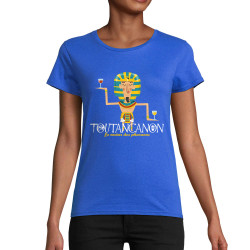 T-shirt femme coton bio bleu royal Toutancanon (Andy,Alcool)