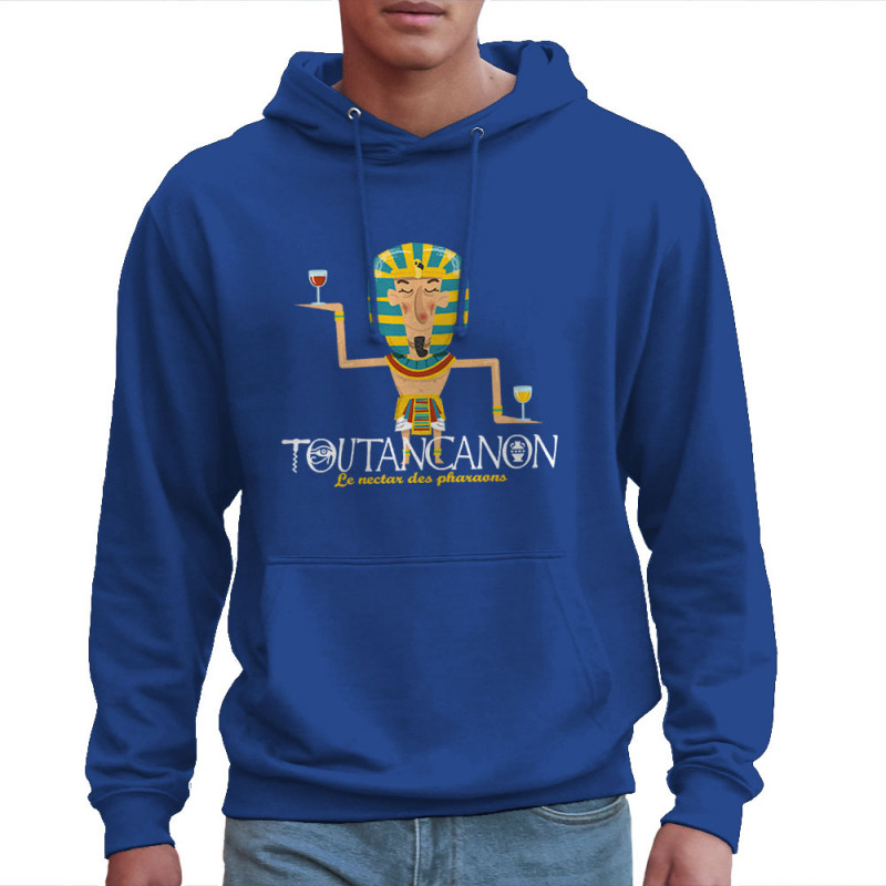 Sweat homme à capuche bleu royal Toutancanon (Andy,Alcool)