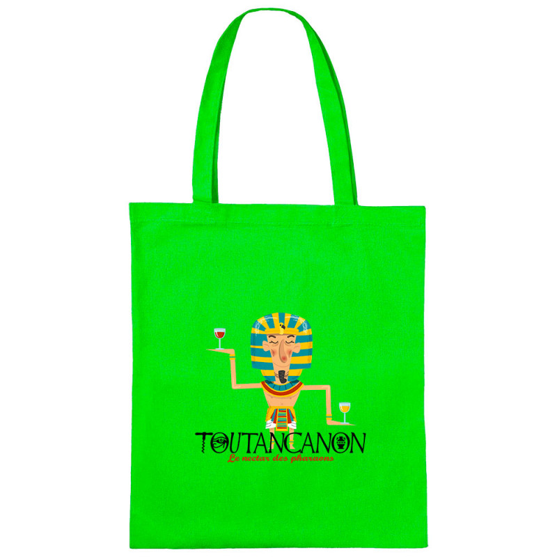 Sac shopping en toile vert prairie Toutancanon (Andy,Alcool)