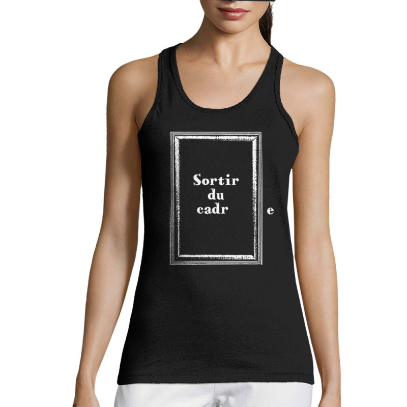 Débardeur femme noir Sortir du cadre (Gondrax,Slogans Débiles)