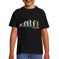 T-shirt enfant noir Evolution Légo (Gondrax,Humour,Evolution)