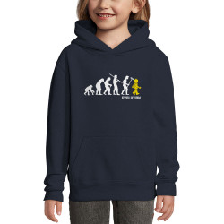 Sweat enfant à capuche bleu marine Evolution Légo (Gondrax,Humour,Evolution)