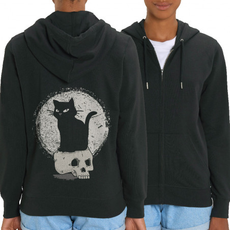 Sweat femme zippé à capuche...