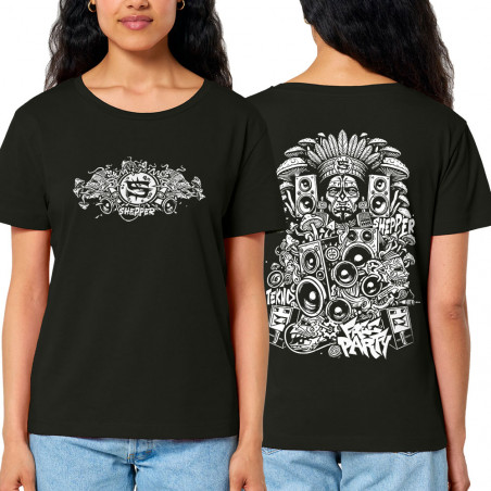 T-shirt femme col large...